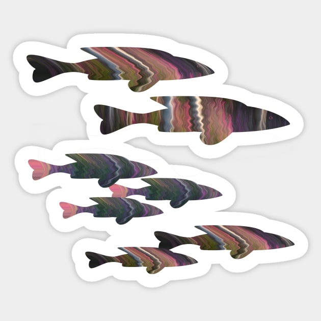 Fuchsia Fish Sticker by Whisperingpeaks